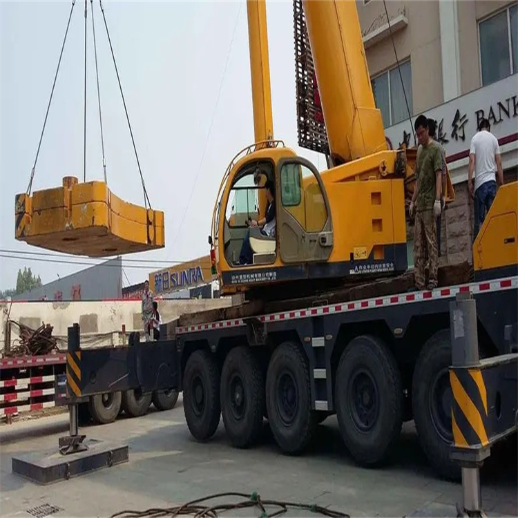 枣庄薛城当地吊车出租|机器吊装|75吨|工厂搬迁服务